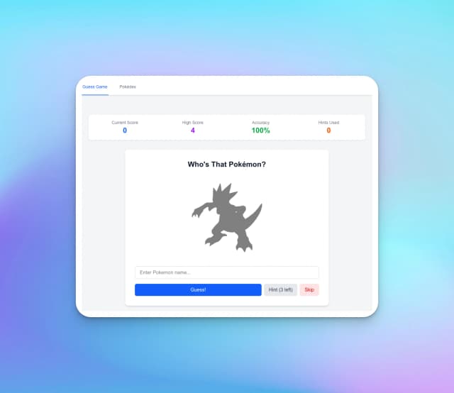 Pokemon Guesser Game